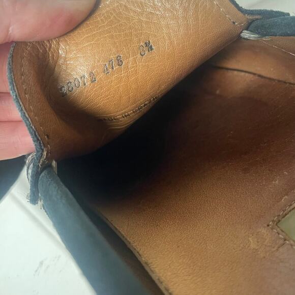 Fratelli Rossetti Men’s Green Suede Loafer SIZE 8.5 with White Stitching - Picture 4 of 8